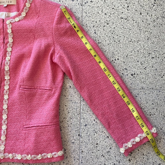 Vintage Walter Pink Jacket w. Floral detail - Picture 5 of 8